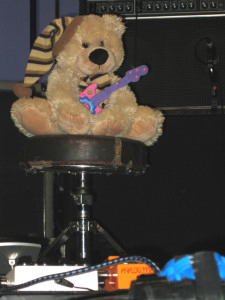 Teddy bear Steve on stage